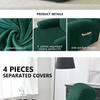 Stretch Velvet Plush Recliner Cover Lazy Boy Chair Cover Lounger Single Seater Couch Sofa Slipcover Armchair Covers 4 Seperate