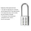 Cadenas à combinaison Bouton en alliage de zinc Mot de passe Verrouillage à 5 chiffres Cadenas de voyage Mécanisme de sécurité pour sac à dos Numérique externe