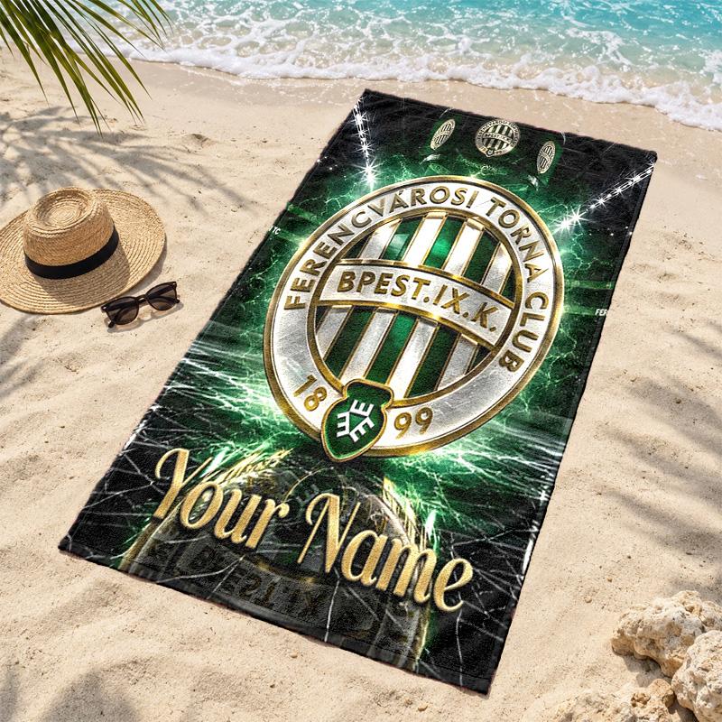 Ferencvarosi TC Custom Name Beach towels also serve as bath towels summer essential a musthave for the outdoors the beach and the pool