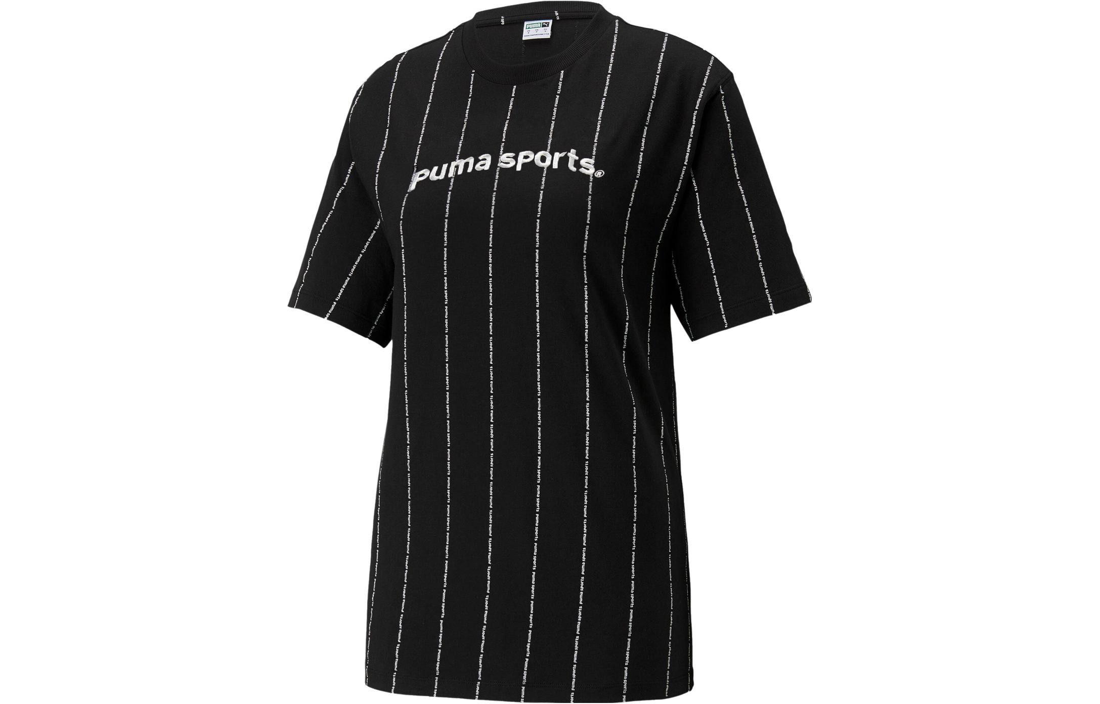 PUMA T Shirts Women s Black Crew Neck Moderate Straight Fit 622576-01 S