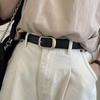 Waist Belt Square Buckle Belt Gold Thin Belt Elegant   Dress Decoration