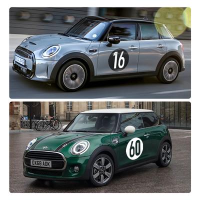 Autotür-Seitennummer, individueller Aufkleber, Rock-Aufkleber, Dekoration für MINI Cooper One Countryman F55 F56 F60 R55 R56 R60