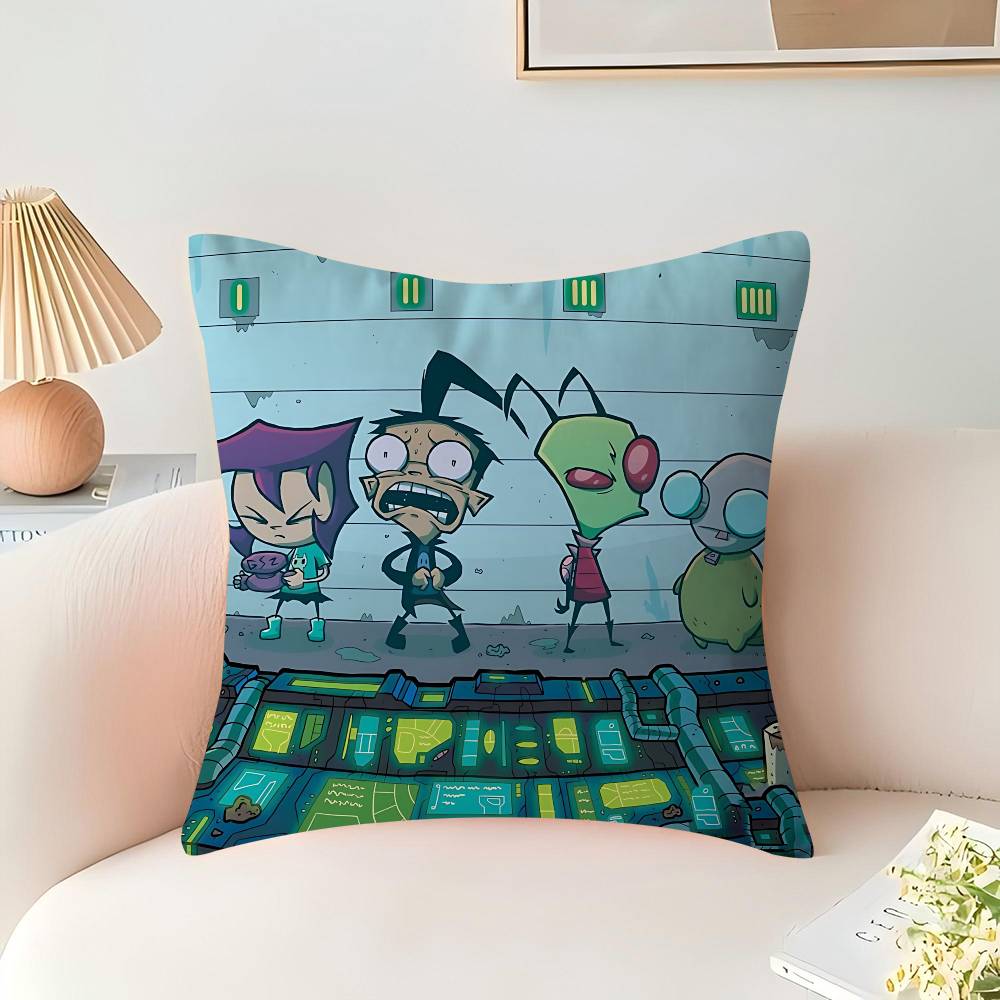 Cartoon I-Invader-Zim Personalized Pillow Cover Kids Bedroom Wild Party Decor Pillowcase Kid Birthday Shower Gift