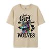 Nur ein Mädchen, das Wölfe liebt Wolfsliebhaber T-Shirt Lustiges Retro-T-Shirt Neues Design Unisex-T-Shirts Baumwoll-Oberteile T-Shirts Design