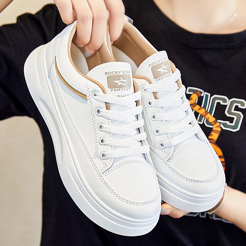 Little White Shoes 2025 Women's Spring New Breathable Student Board Shoes Korean Version Muffin Shoes Casual Board Shoes Manufacturer
