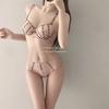 Plus Size Women Thin Sexy Lace Leopard Print Color Collision To Collect The Pair of Breasts To Gather Underwear