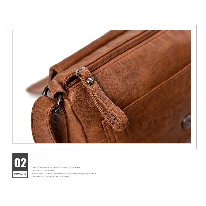 Women'S Bag Casual Temperament Soft Leather Bag Popular Retro Messenger Fashion Foreign Style Mother Bag