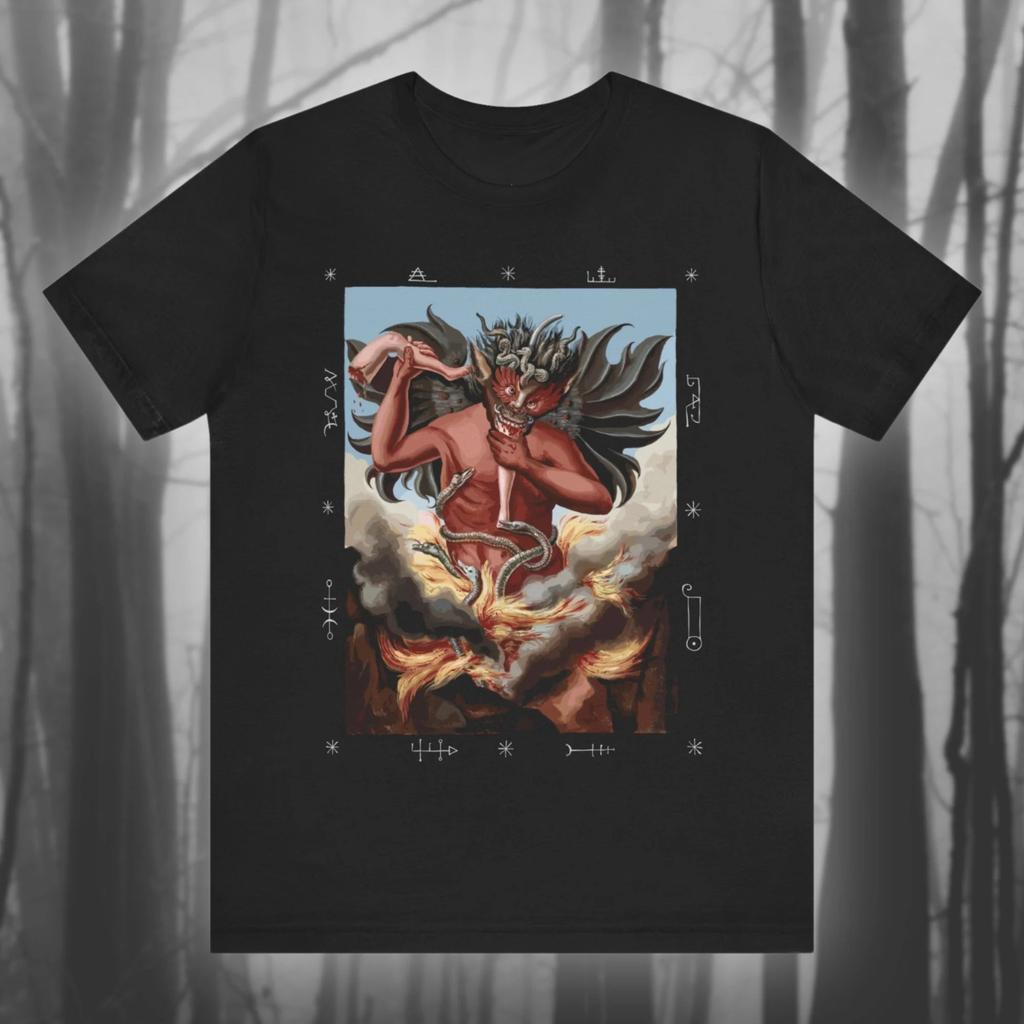 HOT SALE Dark Prince Dagol Demon Shirt Demon T-shirt Satan Mystic Retro Devil Gothic Unisex Short Sleeve T-shirt New Fresh