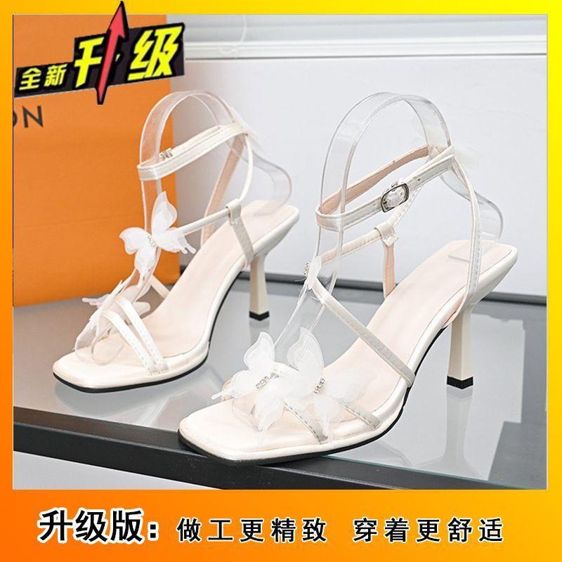 Summer fashion sandals women's soft-soled high heels summer temperament sweet and spicy fairy style open-toed sandals