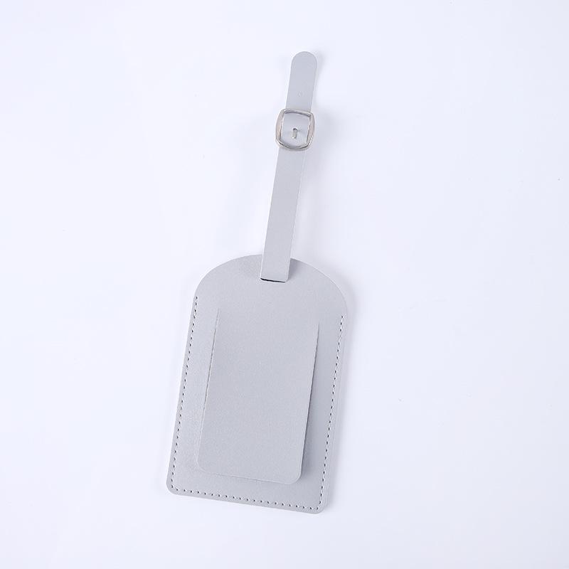 Anti-Lost Leather Luggage ID Tag with Boarding Pass Holder