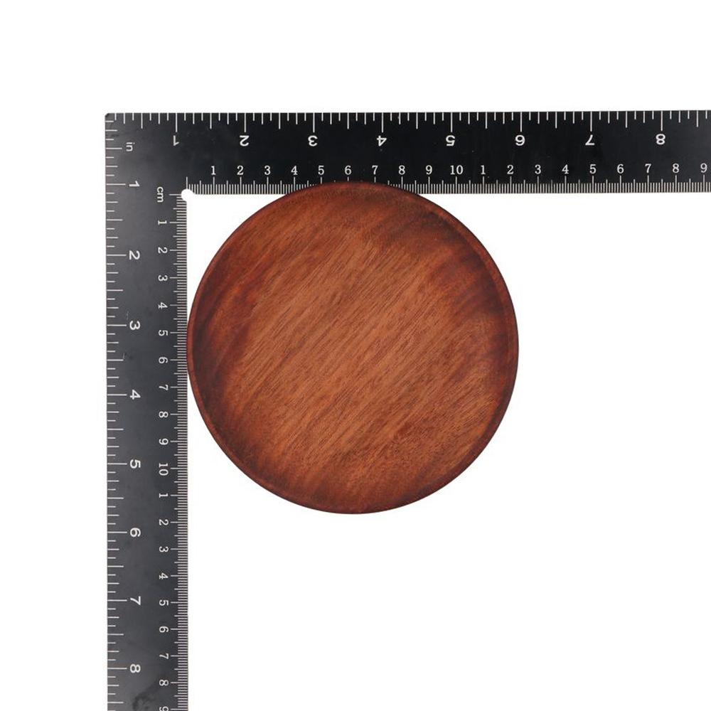 Solid Wooden Tray Household Tableware Bread Dessert Wooden Plate Serving Tray Snack Plate Food Dish