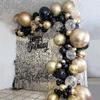 Black Gold Balloon Garland Arch Happy Birthday Party Decoration Kids Graduation Party Latex Baloon Wedding Birthday Decor