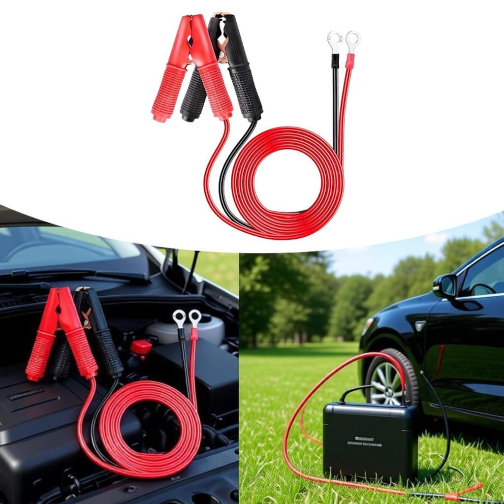 Automotive Booster Cables Car Battery with Crocodile Clip Connector