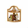 Triangular Storage Shelf Space Saving Corner Unit Sturdy Construction MultiTier Countertop