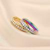 Full Tianxing River Titanium Ring Female Zircon Couple To Niche Ring