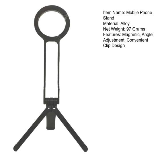 Magnetic Ring Phone Tripod Carabiner Mounted Tripod Multi-Function Rotating Desk Mount Selfie