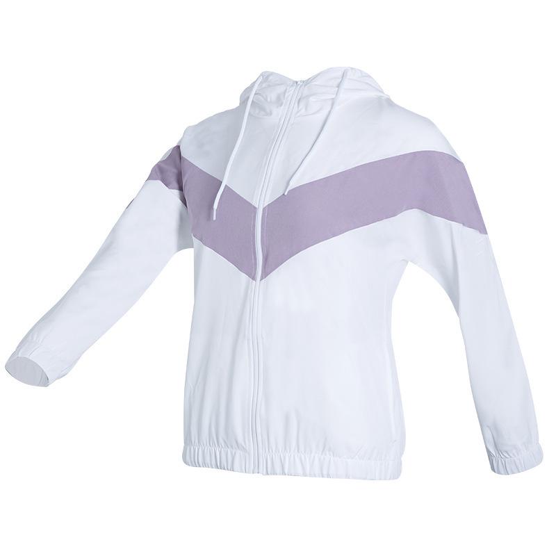 

Женская куртка на молнии с капюшоном - Осенне-зимняя, ветрозащитная, повседневная, с длинным рукавом, свободного кроя для бега и фитнеса S белый