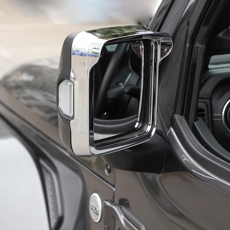 Backspegel Regnögonbryn Dekorativ Ram Kåpa För Jeep Wrangler JL För JT Gladiator 2018 Upp Biltillbehör Exteriör