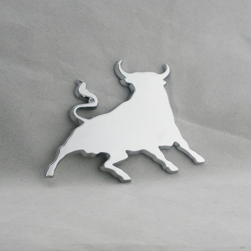 3D španělský bojový býk chromová samolepka samolepicí znak odznak logo býka znak býka pro auto/dodávku
