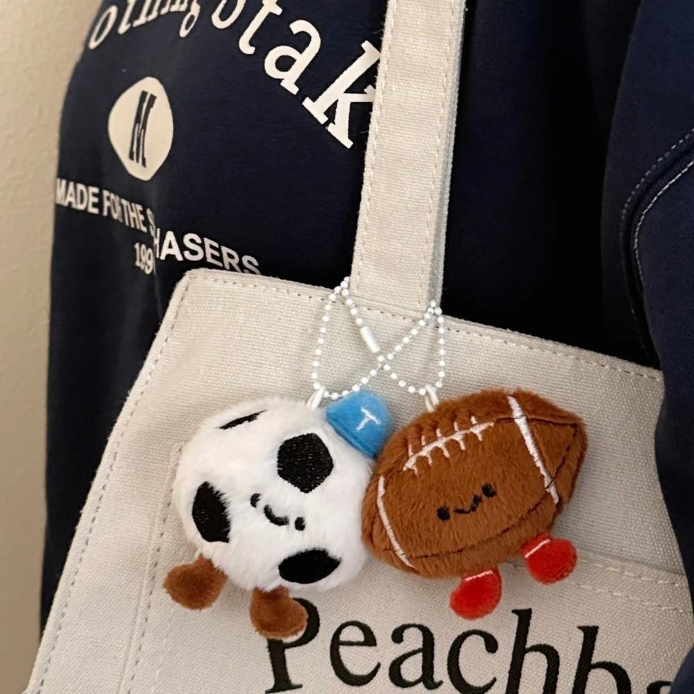 2Pcs/set Fashion Cartoon Racquet Keychain Plush Racquet Set Toy Pendant Bag Decoration Best Friend Pendant