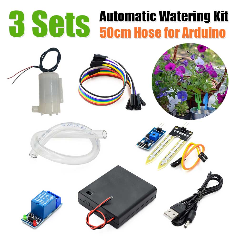 Modulo di Irrigazione Automatica Kit Fai da Te per Arduino Sensore di Umidità del Suolo Tubo da 50cm Mini Pompa dell'Acqua Modulo di Irrigazione Automatica