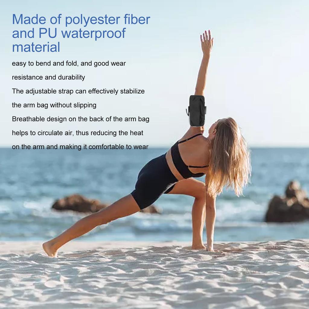 Outdoor Sport Fitness Running Arm Bag Running Mobile Phone Arm Bag Waterproof PU Fitness Armband