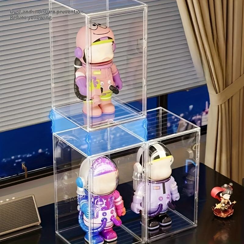 60cm XXL Acrylic Doll Display Box Magnetic Door Display Case Transparent Dustproof Storage Box for Blind Boxes Statues Model Car