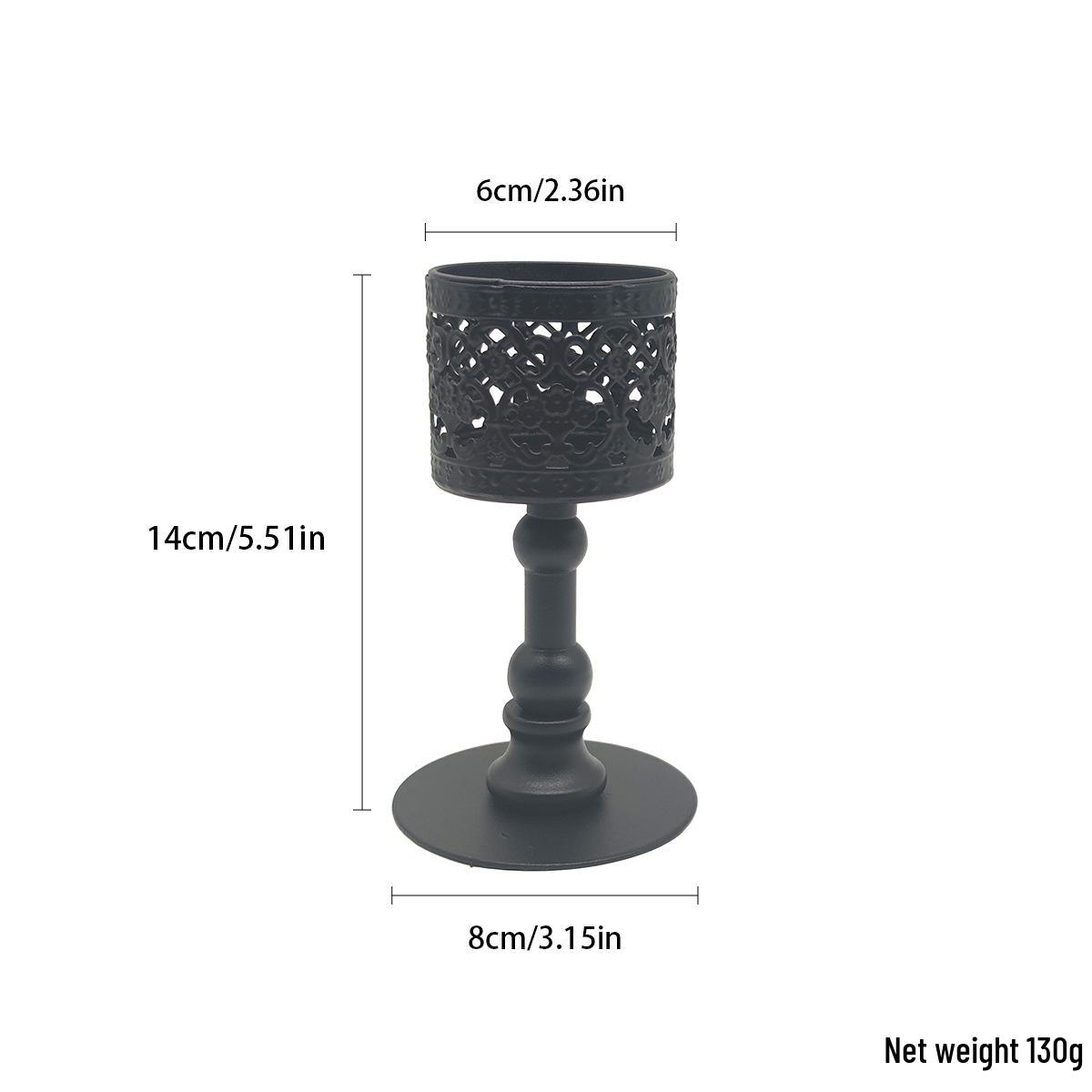 European Painted Iron Candle Holder - Retro Wedding Prop Ornament