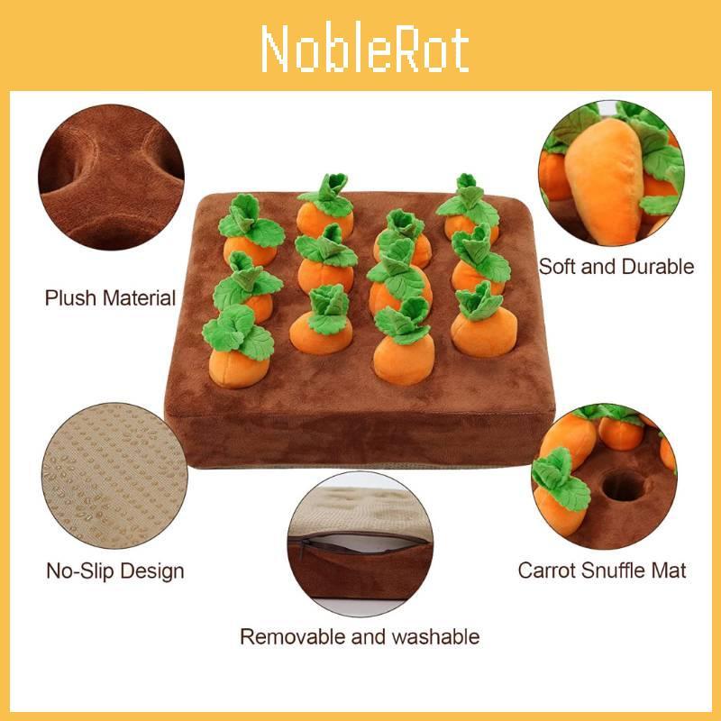 Plush Carrot Dog Interactive Toy For Stress Relief And Chewing Fun