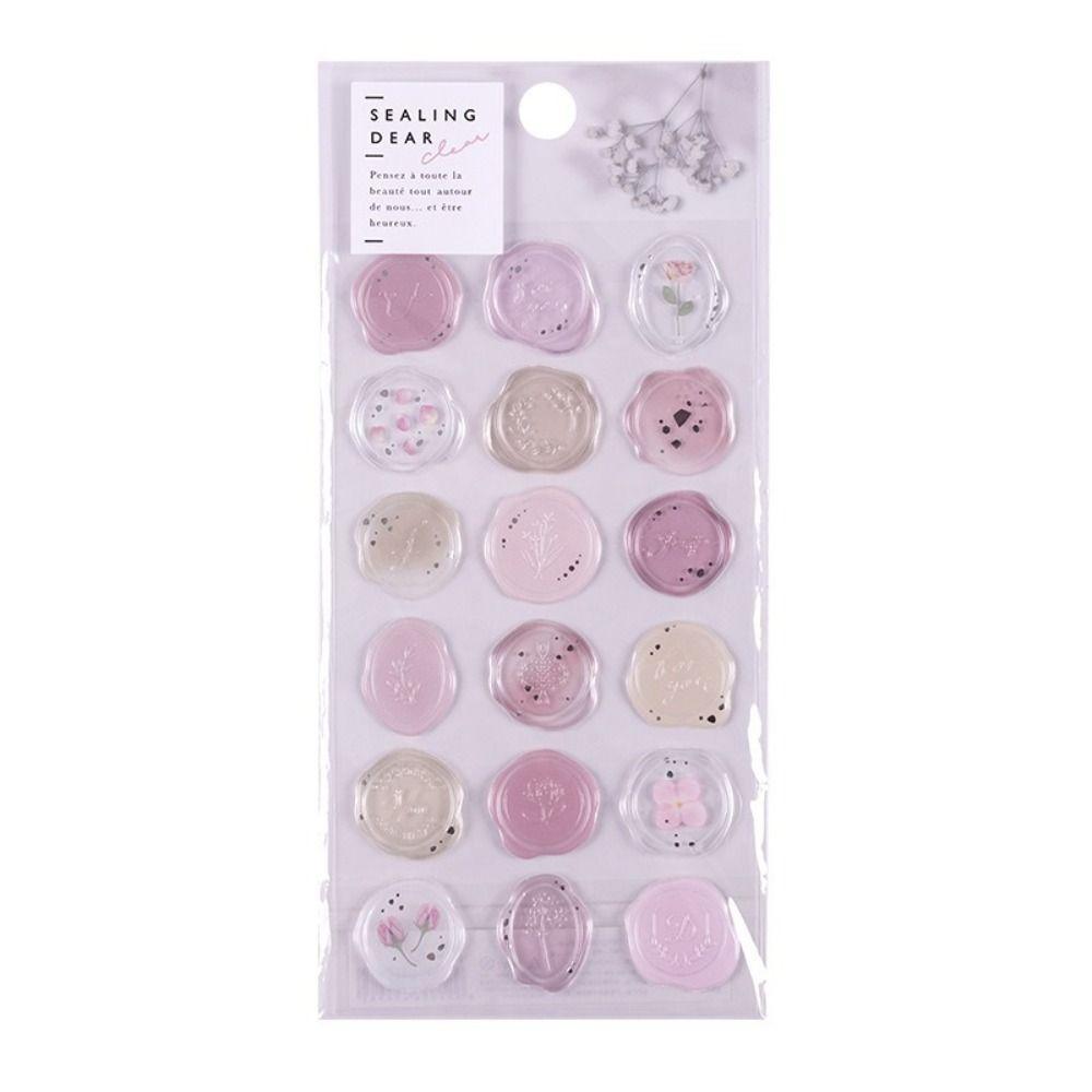 Decorative Wax Seals Stamp Sticker Transparent Envelope Seal Sticker DIY Scrapbooking
