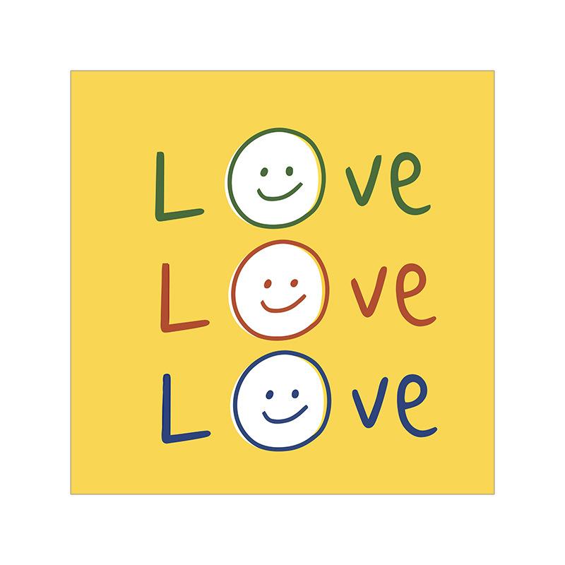 Nordic Yellow Cartoon Smiley Posters and Prints Love Smile Canvas Painting Wall Art Wall Decor for Living Room Decor Cuadros