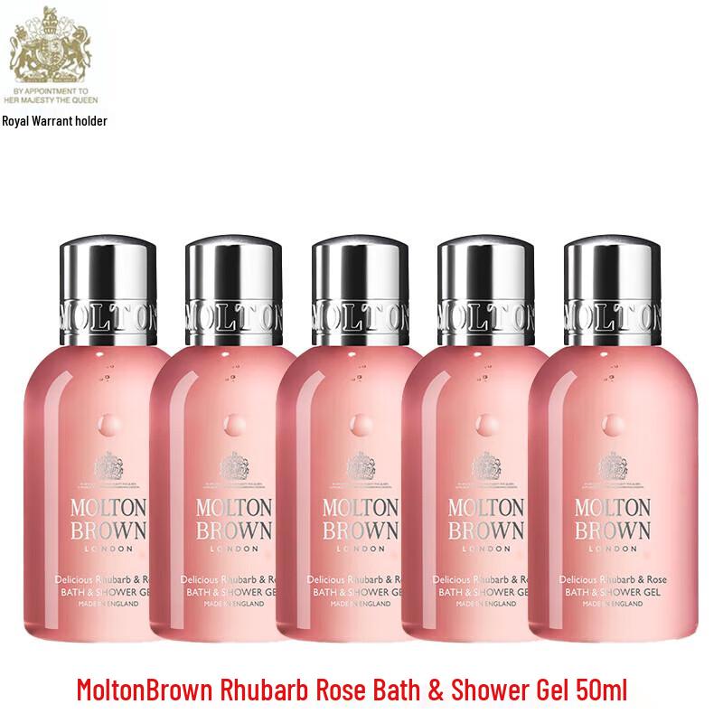 

Molton Brown Rhubarb & Rose Bath & Shower Gel 5x50ml Set