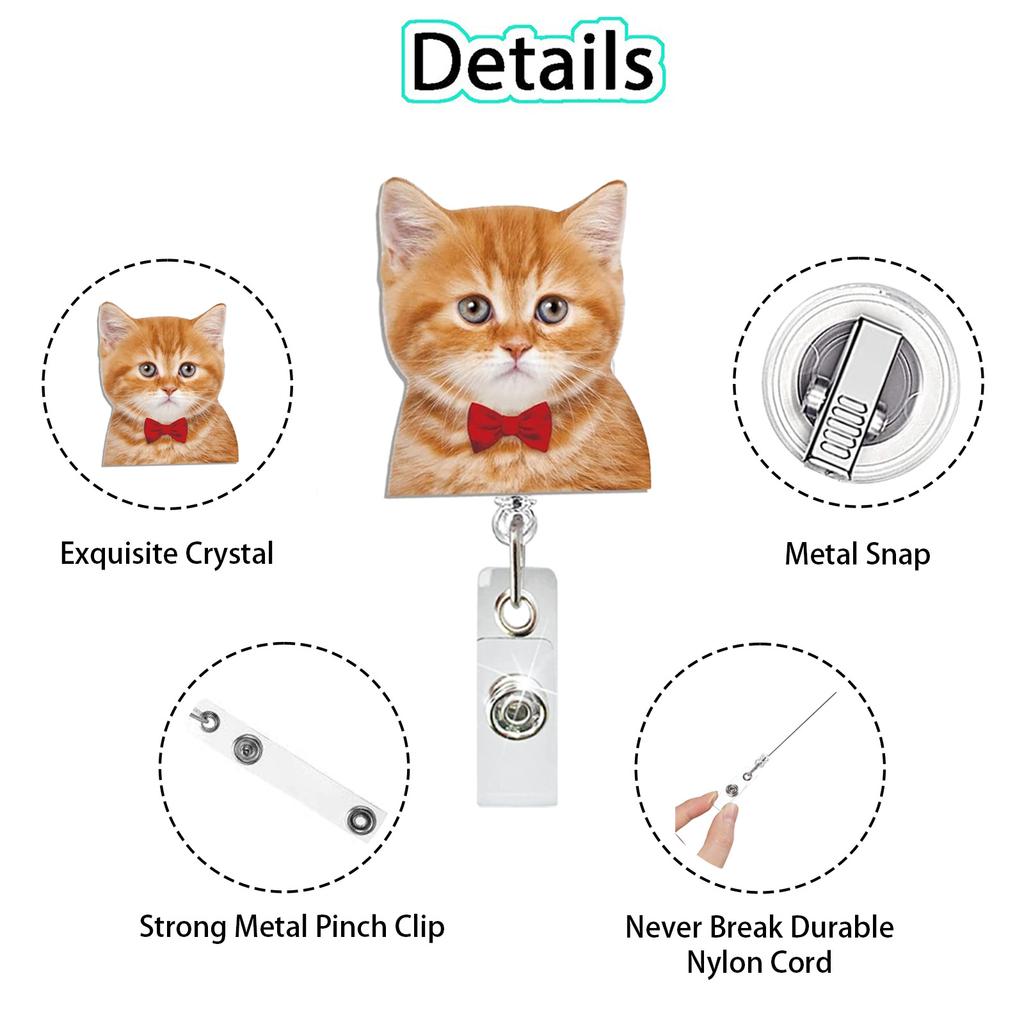 Badge Reel Non Toxic Alligator Clip Badge Holder Retractable Badge Reel Unique For Nurse  Student