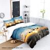 3-piece Down Duvet Cover with Blue Sky Airplane Pattern Print (1 Duvet Cover+2 Pillowcases, No Core) Comfortable Bedding Set
