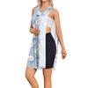 Women’s Sleeveless -Away Floral Print Dress for Shoulder Recovery Easy On Off Loose Fit Design