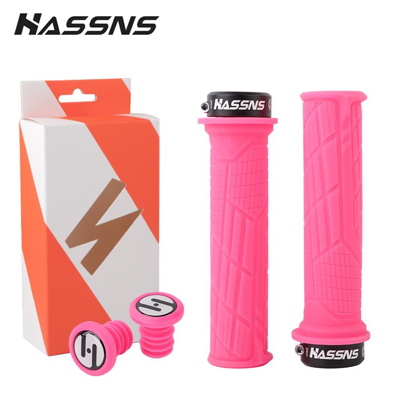 

Нескользящие силиконовые грипсы HASSNS с фиксацией для руля горного велосипеда