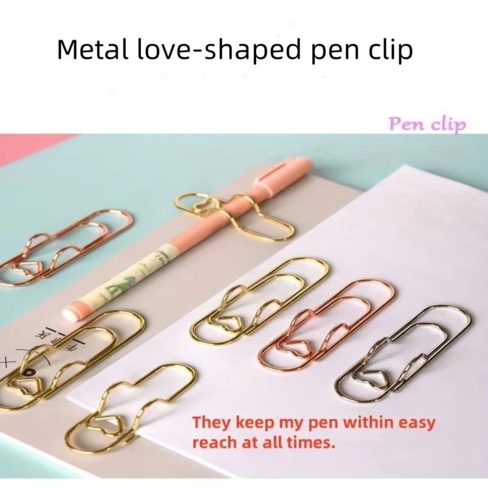 Love Model Paper Clips Metal Pen Holder Separator Pages Tags  School Supplies Accessories