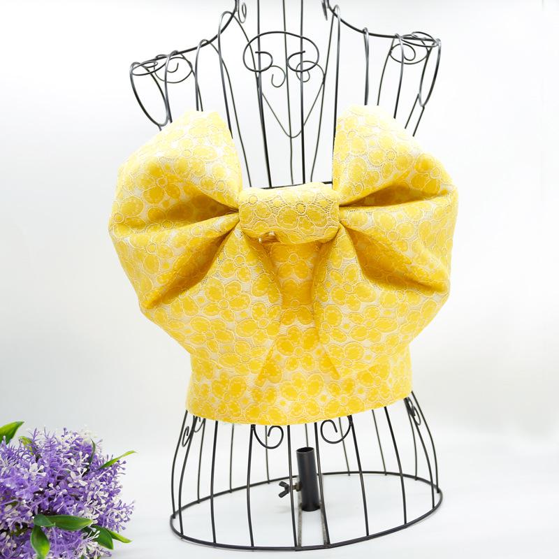 

Japanese Yukata Obi Lace Corset with Bow - Brocade Jacquard Fabric, Multiple Styles