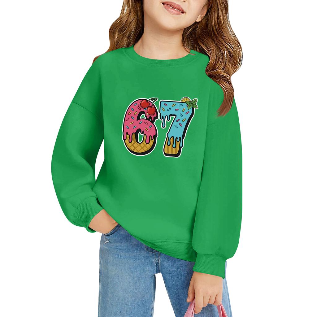 Kinder Langärmeliger Lockerer Pullover Buchstabenbedrucktes Kapuzensweatshirt