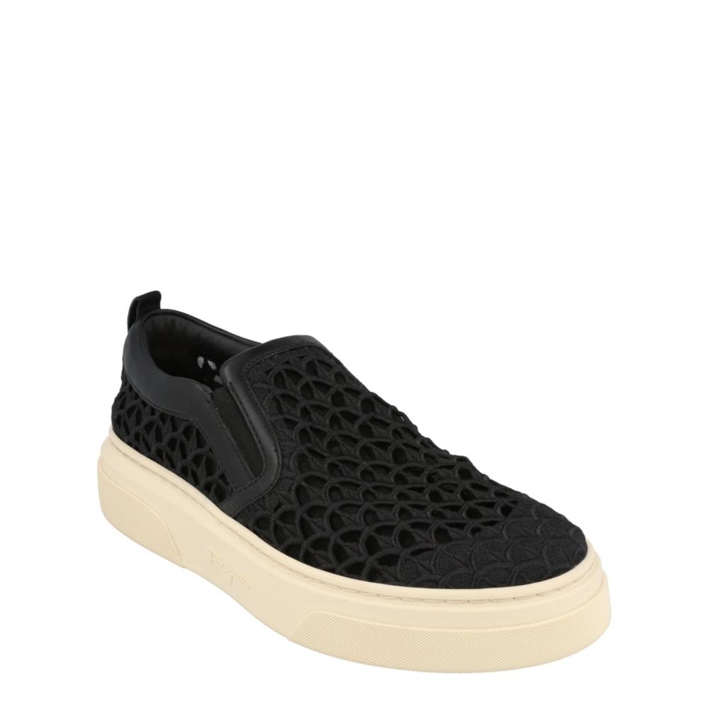 Salvatore Ferragamo Cassina Slip On Sneakers Black