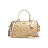 Rowan 25 Classic Monogram Zip Closure Coated Canvas And Leather Boston Bag Women Handbags Brown CH486-IMOT4