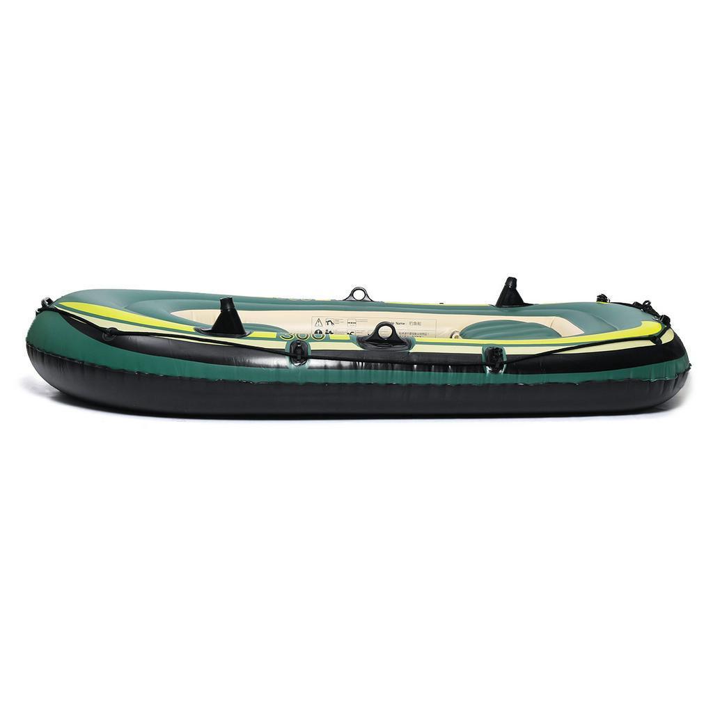 Bateau d'aviron 3 personnes PVC épaissi Bateau gonflable Portant PVC durable Caoutchouc Bateau de pêche Radeau Annexe Ensemble 243x113cm