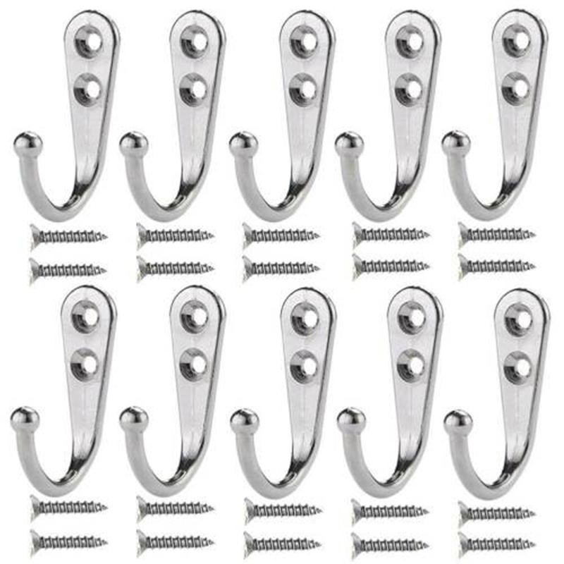 Hangers Hooks Screws Bathroom Bedroom Laundry Cloakroom Storage Organizer