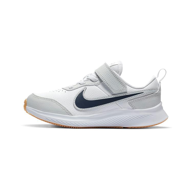

Nike Varsity Leather Hook and loop Low top Sports Casual Shoes Gray Black Children Aged 3 7 Years Old CN9393-100 28