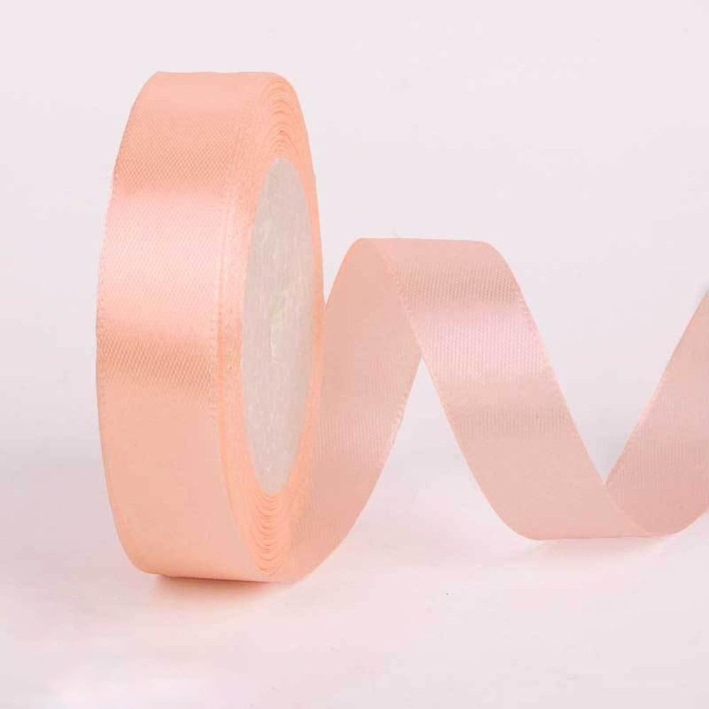 1Roll 0.8IN X 25 Yards 2CM Solid Satin Ribbons DIY Gift Wrapping Handmade Bows Bouquet Ribbons Shiny Cake Packaging