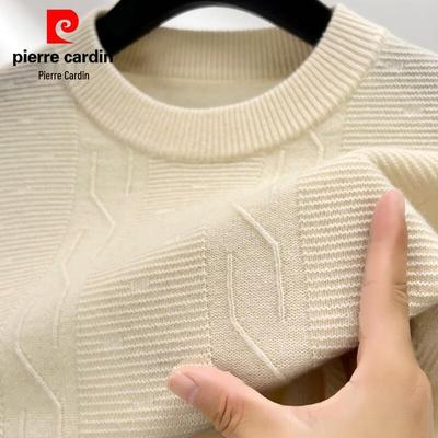 Pierre Cardin Herren Pullover mit Rundhalsausschnitt aus 100% Wolle