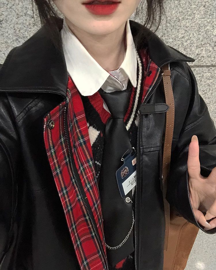 Mailard двусторонняя клетчатая сплайсированная куртка осень новая свободная универсальная вышитая маленькая куртка модный топ S чёрный