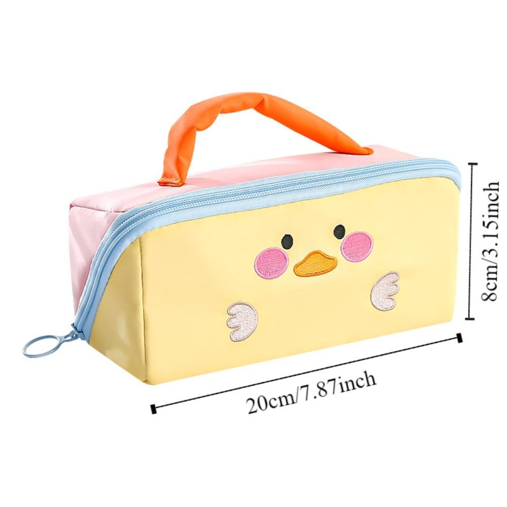 Large Capacity Korean Pencil Bag Duck Rabbit Dinosaur Makeup Bag  Office Supplies