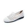 Fashion GKTINOO 2025 Summer New Genuine Leather Sandals For Women Hand-woven Hollow Flat  Soft Sole Large Size Women's Shoes