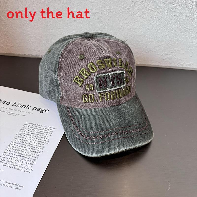 Vintage American Style Baseball Cap With Washed Cotton For Casual Summer Wear